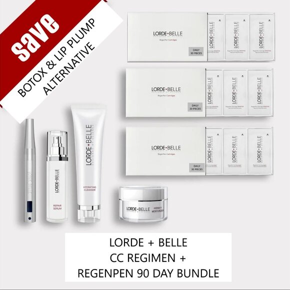 Lorde + Belle CC Regimen + Regenpen 90 Day Bundle. Botox & Lip Plump Alternative